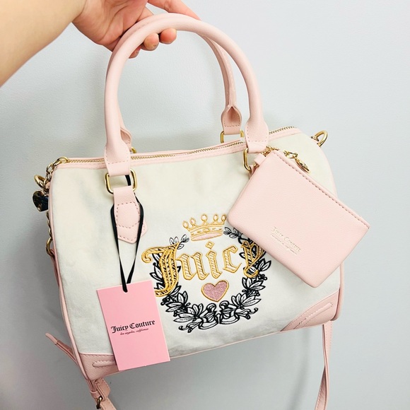 Juicy Couture Heritage Satchel - Cream/Pink - Picture 12 of 12